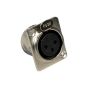 Panel Mount XLR Connector 3 Pole Female, 10 Pieces