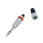 Omnitronic audio connector jack 6.3mm red | 10 pz