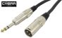 XLR M-Jack Stereo cable 10 meters