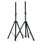 Ibiza SS01B speaker stands | Pair with case