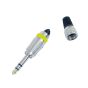 Omnitronic yellow 6.3mm stereo jack connector | 10 pcs