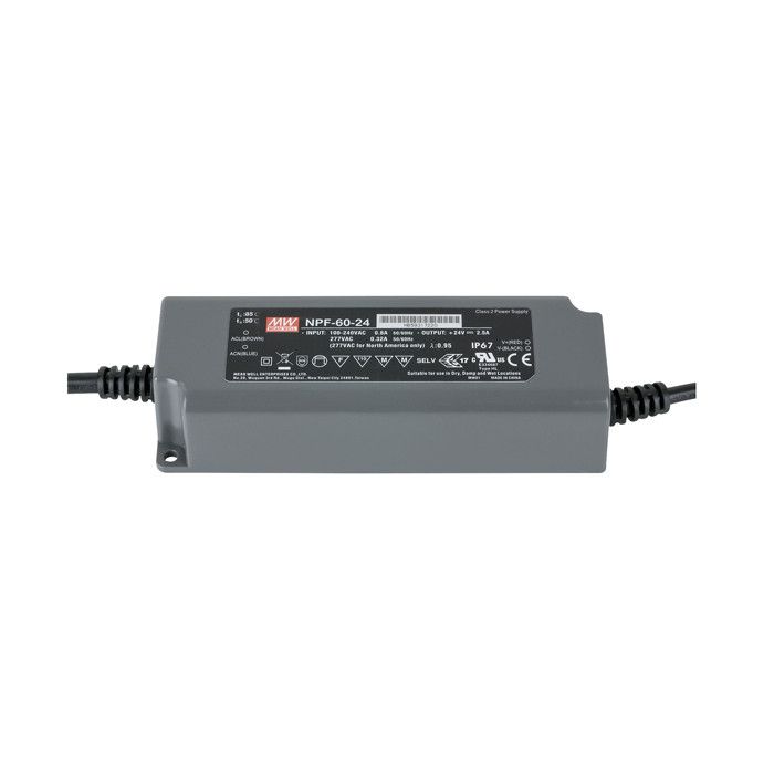 Meanwell NPF-60-24 LED strip power supply 60 W/24 VDC main product photo