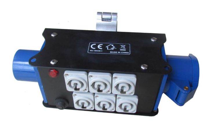 Power Distributor PD10 - In 16A 220V - Out 1X16A 220V + 6X Powercon