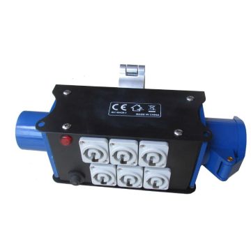 Power Distributor PD10 - In 16A 220V - Out 1X16A 220V + 6X Powercon