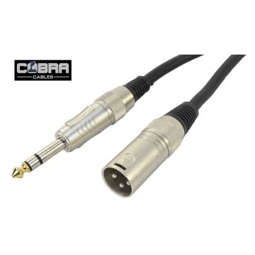 XLR M-Jack Stereo cable 1.5 meters