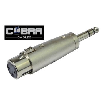 Cannon XLR Female / Stereo Jack Male Adapter