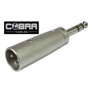 XLR Cannon Male / Stereo Jack Male adapter