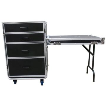 Stage Flight Case with 4 Drawers and Table