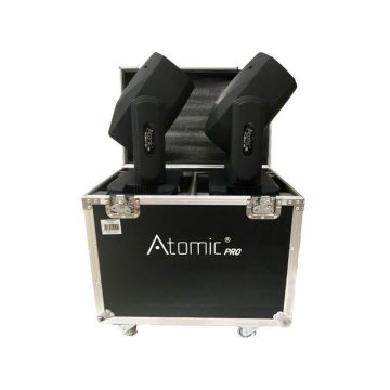 Atomic Pro Led Beam100 pair of moving heads with flightcase