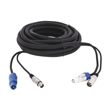 Combined DMX & Powercon link cable 1.5M