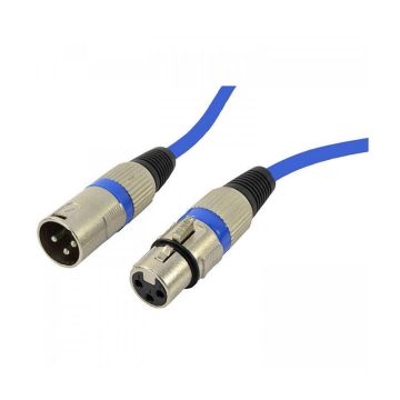 Cable XLR M- XLR F 10m BLU