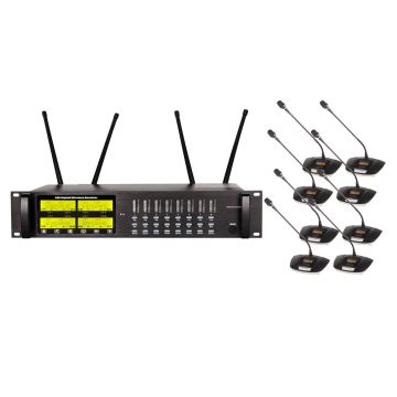 Renton UHF608Conf wireless conference microphone system 8 mic.