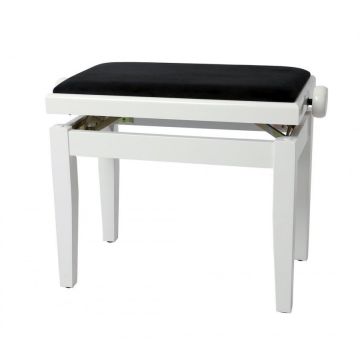 Gloss White Deluxe Piano Bench