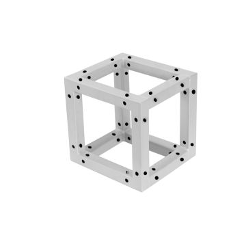 Decotruss Quad cube for corner joints | Silver