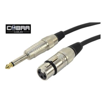 Cobra cable XLR F- Jack Mono 10 cm