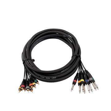Omnitronic multi cable 8 RCA/8 Jack mono 6.3mm | 6m