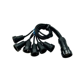 Atomic Pro socapex spider cable - 6 shuko sockets