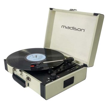 Madison MAD-RETROCASE-CR turntable with USB/SD recorder