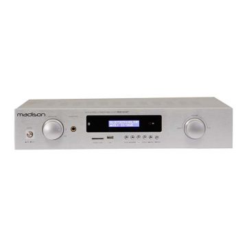 Madison MAD1400BT Stereo Amplifier HiFi | Silver