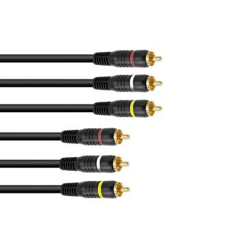 Omnitronic Cable 3xRCA/3xRCA | 5 m