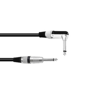 Omnitronic cable Jack 6.3mm mono plug straight/90° | 5m