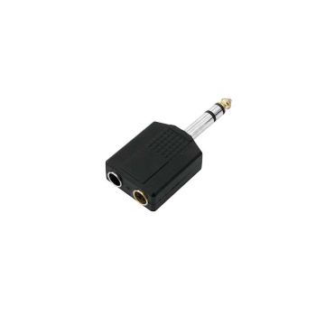 Omnitronic adapter 2 mono female jack/1 stereo 6.3mm male jack | 10 pcs