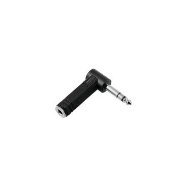 Omnitronic 90° female stereo Jack to 6.3mm stereo Jack adapter