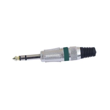 Omnitronic audio connector jack 6.3mm green | 10 pz