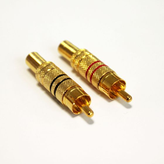RCA Male Connectors Gold Pair