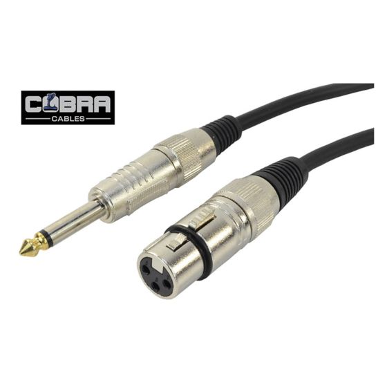 XLR F- Jack Mono adapter cable 0.9 meters